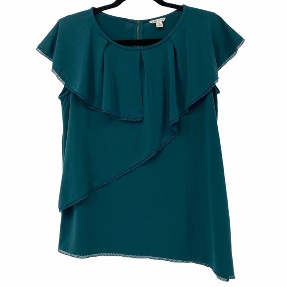 Cato Evergreen Diagonal Short Sleeve Top‎ - Picture 1 of 7